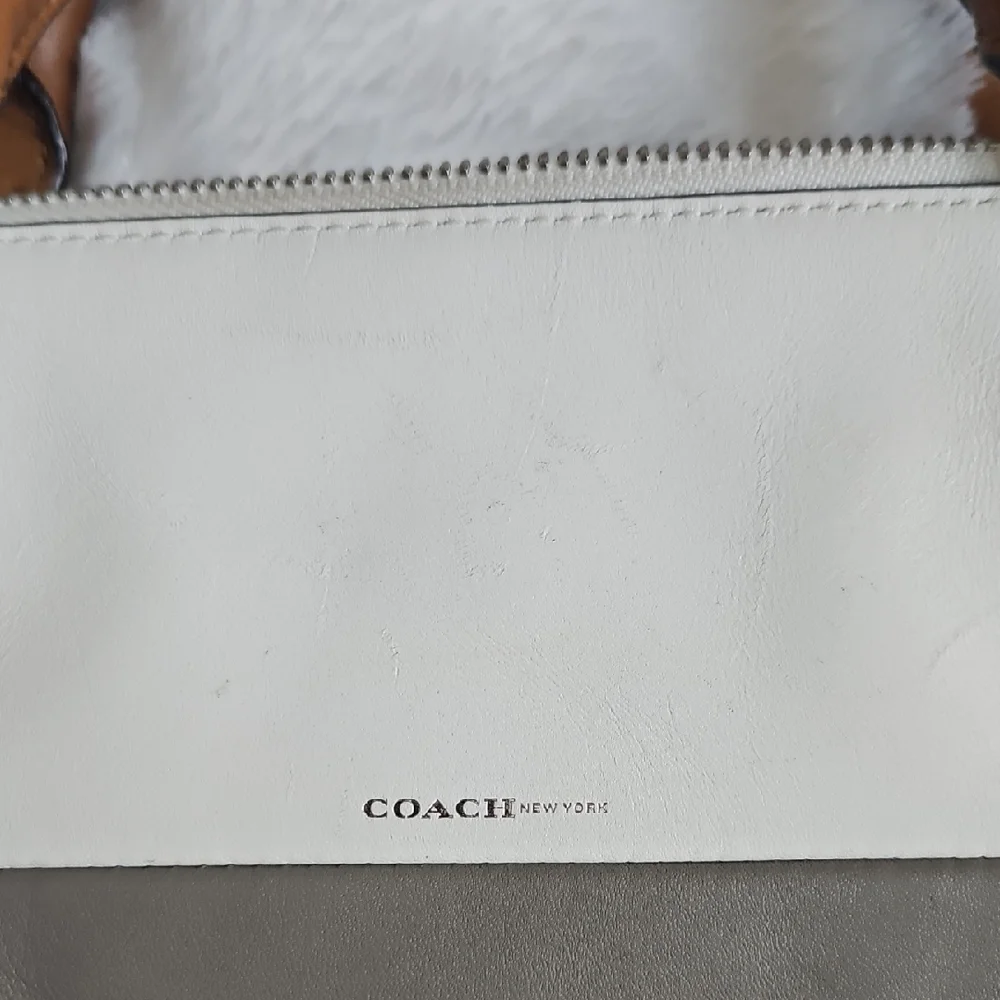 Coach Mini Borough Bag With Retro Colorblock Leather with Brown Handles